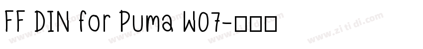 FF DIN for Puma W07字体转换